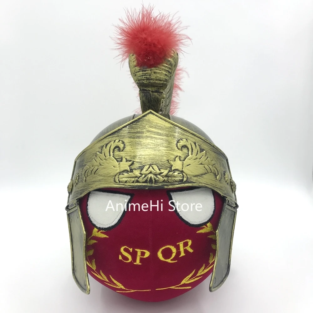 SPQR Ball and General armor warrior hat spartan helmet Doll Roman Empire Ball countryballs plushies Cosplay Polandball Plush Toy