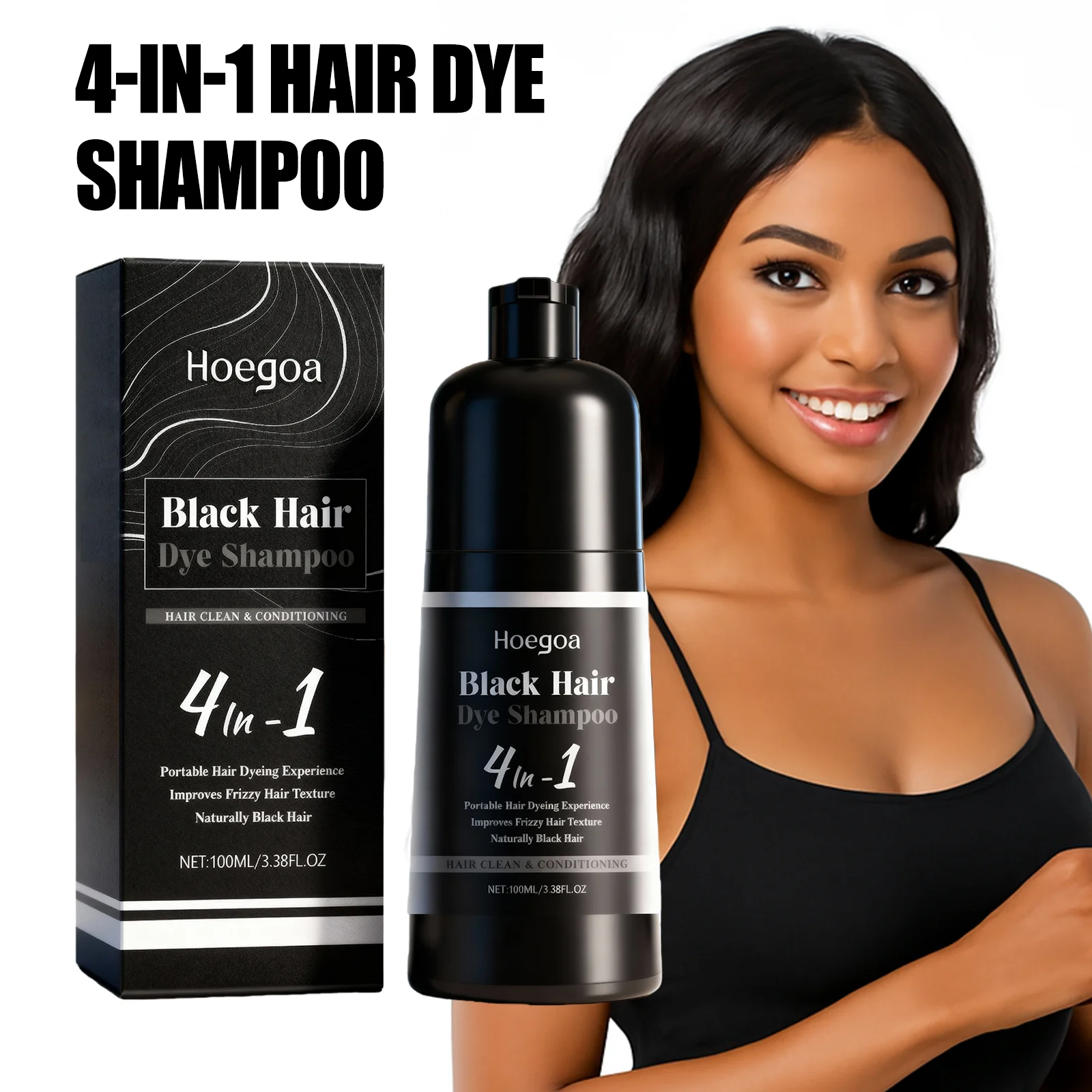 

4in1 Nourishing Hair Dyeing Care Shampoo Deep Clean Moisturizing Color Protection Gentle Formula for Smooth Soft Volumizing Hair