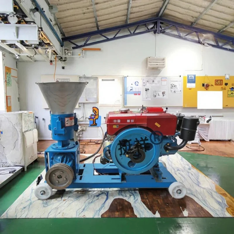 Organic Fertilizer Granulator Engine Powered Feed Processing Machine