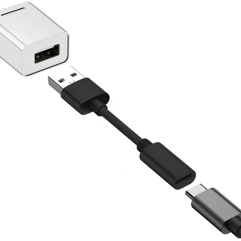 13cm USB2.0 to Type C Female Extension Cable USB C Charger Cable Connecting USB Devices 480Mbps Data Transmission Wire