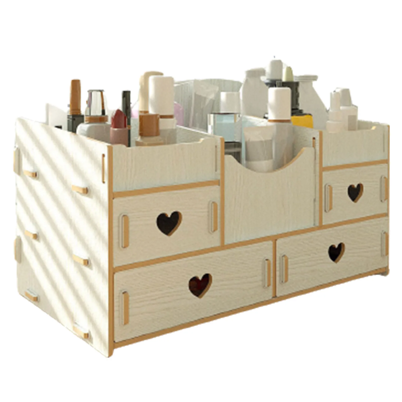 Desktop Makeup Storage Box Vanity Organizer Cosmetic Desk Storage Box for Cosmetics Lipsticks Jewelry