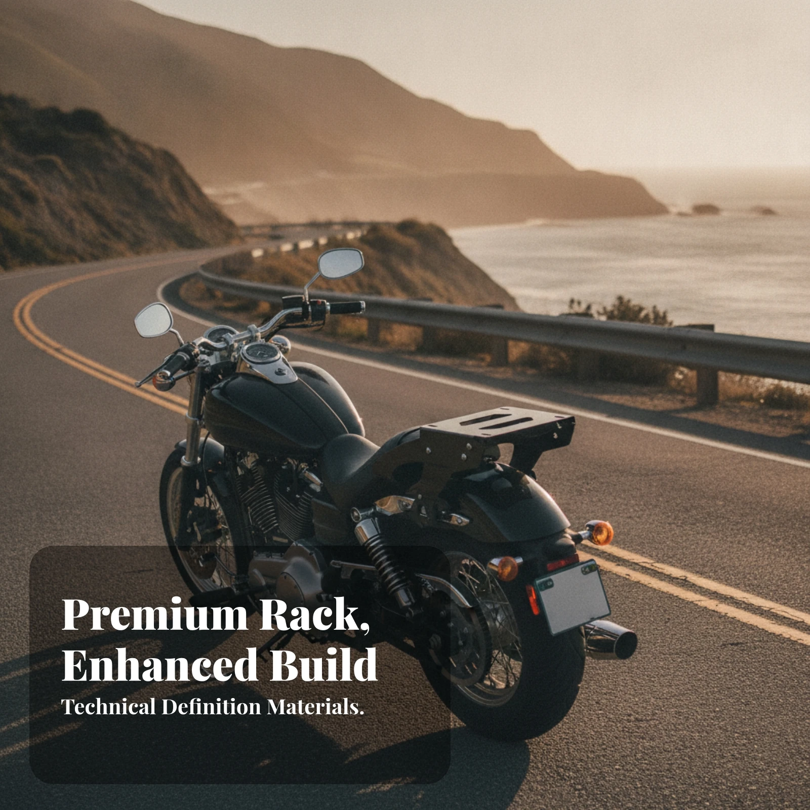Motorcycle Luggage Rack with Support Arms Sturdy Motorcycle Rear Rack Rear Cargo Carrier Stable Hardware Easy Installation