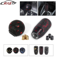 RASTP-Universal Forged Fiber Gear Shift Knob Cylindrical And Spherical Shift Knob For Most Car Decorations Accessories SFN091