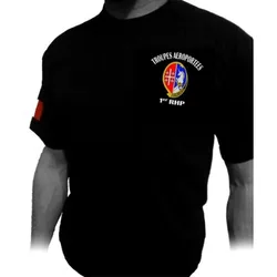 French 1er RHP, Régiment Hussard Parachutiste, TAP Men T-Shirt Short Sleeve Casual 100% Cotton Shirts