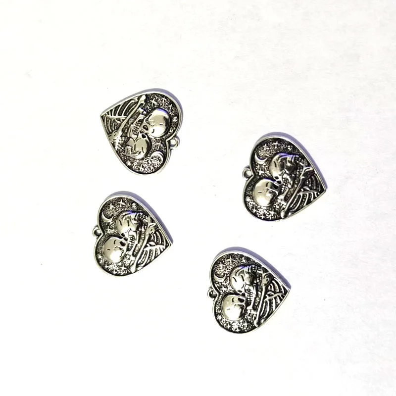 5pcs Heart Star Moon Skeleton Couple pendant charm for DIY