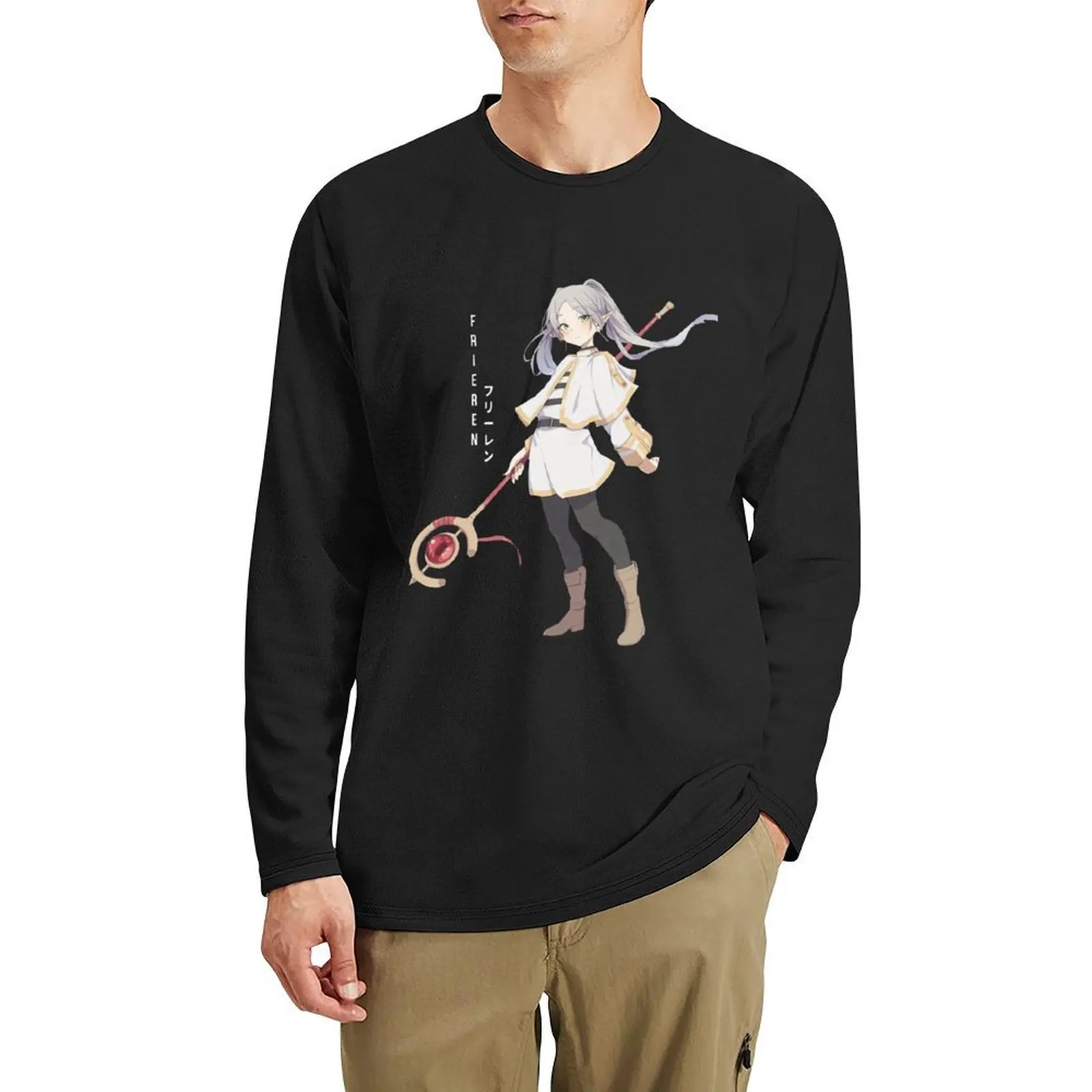 

Frieren - Sousou no Frieren Long T-Shirt man clothes cute tops anime clothes Blouse designer t shirt men