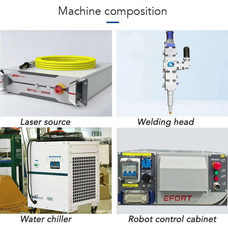 3D Robotic Fiber Laser Welder 6 Axis Robot Arm Multi-direction Welding Machine Complex Curved Pipe Special Laser Welding Equipme
