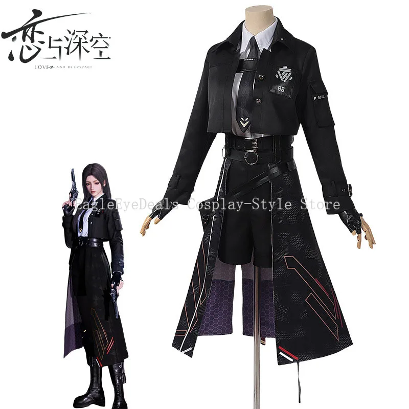 Amor y espacio profundo Caleb Zayne Xavier MC disfraz de Cosplay conjunto completo uniformes para fiesta de Halloween sombrero hombre mujer vestido camisa elegancia