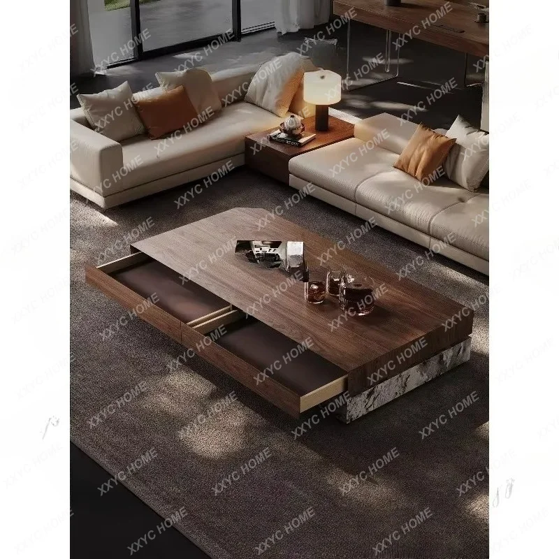 XX minimalist high-end coffee table Chinese and ancient luxury stone rectangular coffee table combination