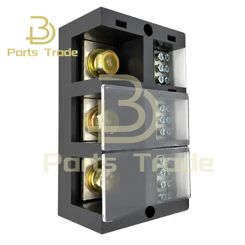 for Three-phase Three-wire Power Distribution Block 3 Pole Terminal Wiring Module Splitter 250A Current Copper Junction Box