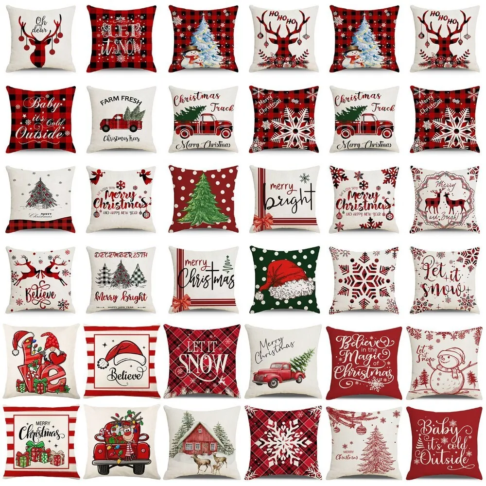 

Linen Pillow Cover Printed Design for Sofa Living Room Bedroom Home Decor Cushion Case Throw Pillow Cover for Couch