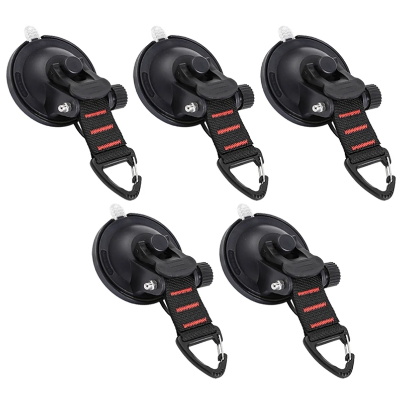 5 PCS Heavy Duty Suction Cups Anchor Multipurpose Camping Sucker Cups Hooks For Home Outdoor Car Van Truck Awning Boat