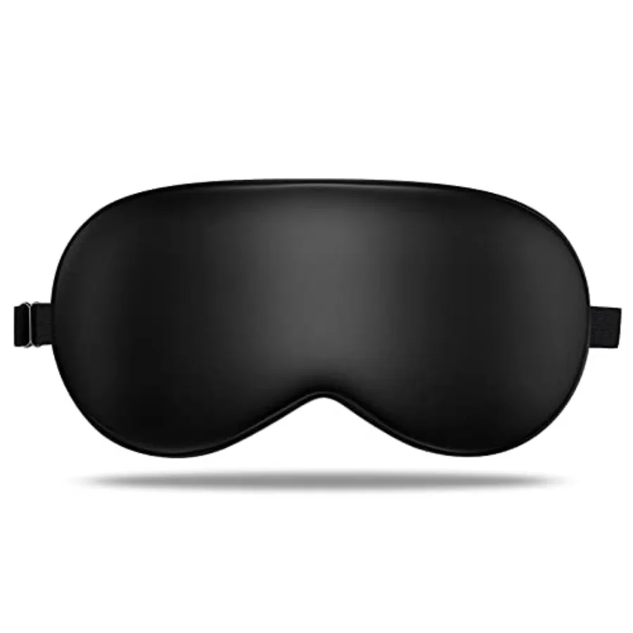 

LULUSILK Mulberry Silk Sleep Eye Mask Blindfold with Adjustable Strap, Soft Eye Cover for Women Men Night Sleeping, Travel, Nap