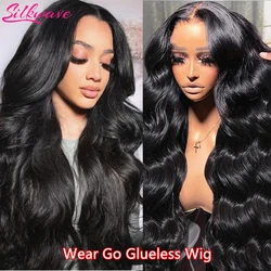 Silkwave Pre Cut Wear Go Body Wave Glueless Wig Brazilian Human Hair Pre Plucked 4x4 5x5 Transparent Lace Closure Wig For Women
