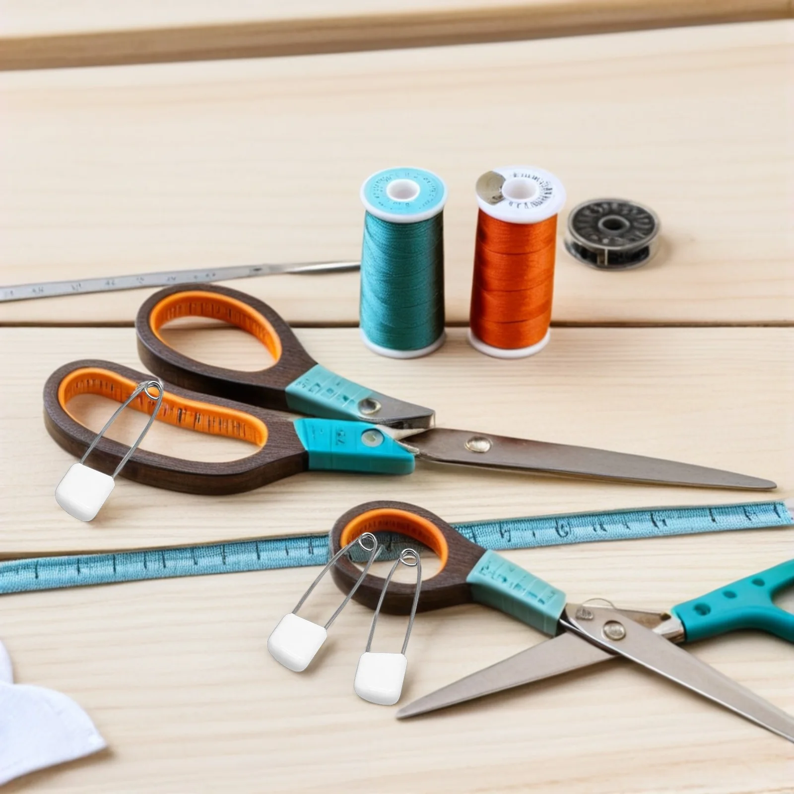 

50Pcs 55Mm Safety Pins Stainless Steel with Plastic End Locking Design for Diapers Crafts Socks Gloves Jewelry