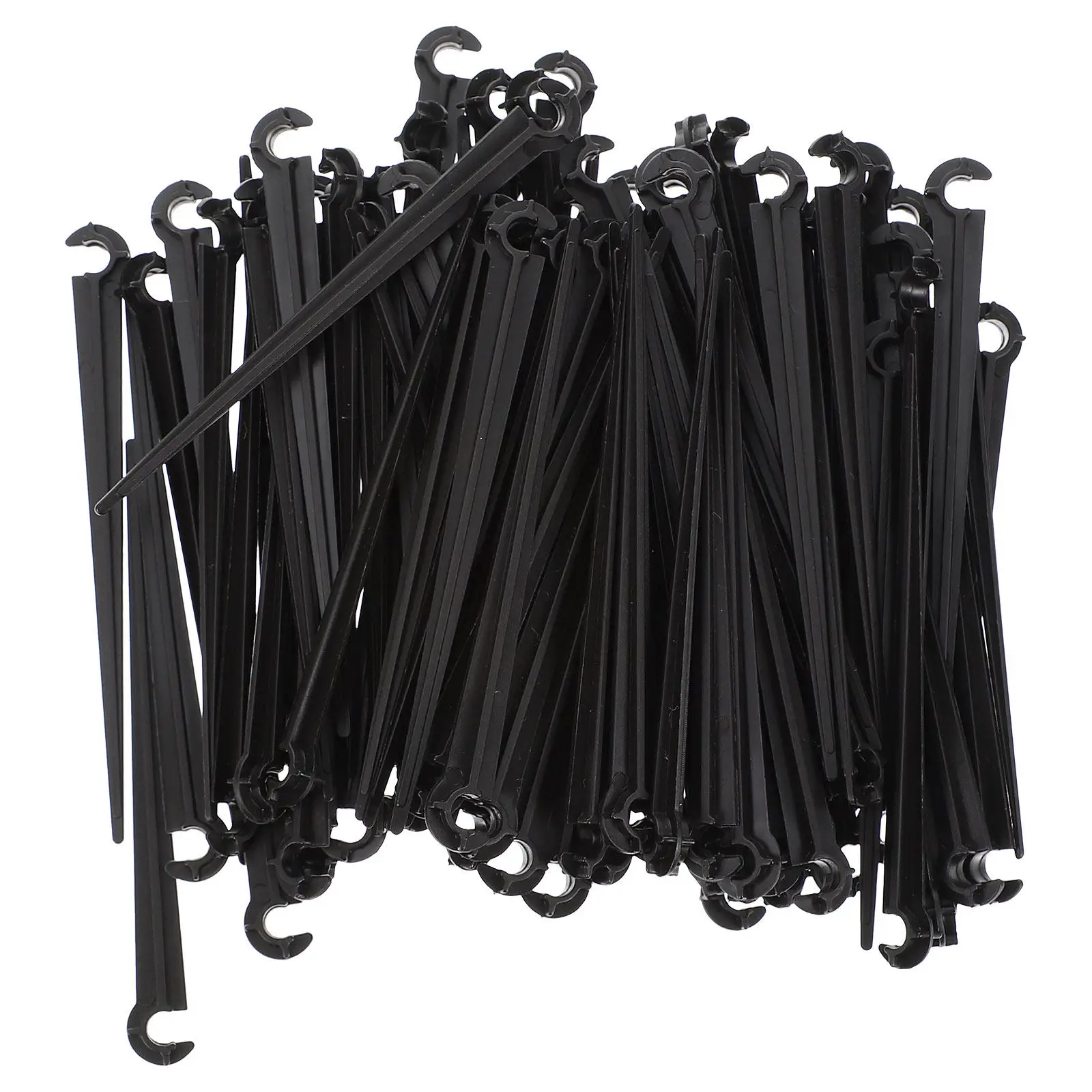 120Pcs Irrigation Drip Tube Stakes Robust Plastic Holder Irrigation Support Stakes Drip Tubing Stable Garden Greenhouse Tool