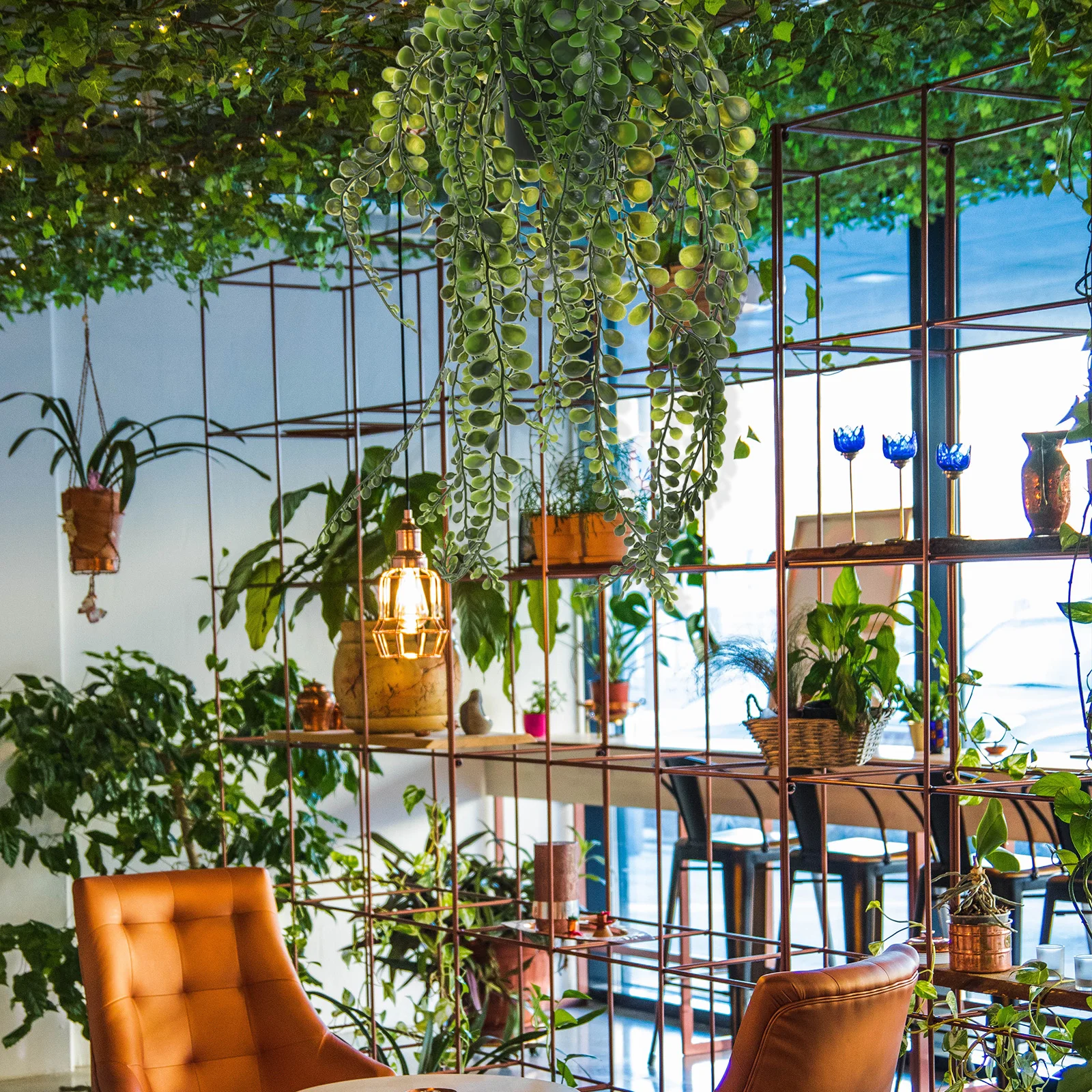 

Artificial Green Plants Simulation Rattan Pendant Realistic Fake Wall Hanging Room Vine Plastic Waterproof Easy Care Wedding