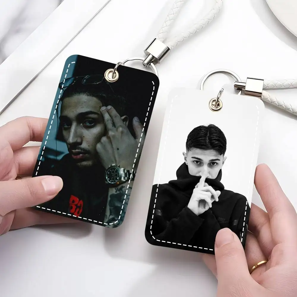 

1 шт. Кожаный брелок-картхолдер Baby Gang Z-Zaccaria Mouhib Singer для карт доступа и ключей