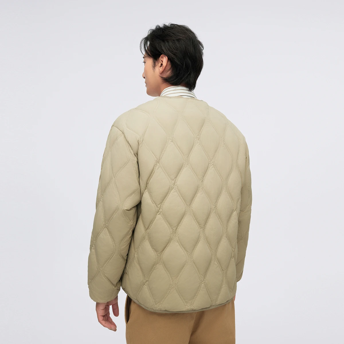BOSIDENG Ultra Light Down Jacket Men V-neck Men's Down Jacket Slim Windproof Portable Lightweight Coat Warm Liner - Image 4