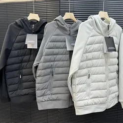 Spliced 90 White Duck Down Jacket Men's Women's Sporty Lightweight Casual Warm Coat Outdoor Trekking Travel Fitness Sports Tops