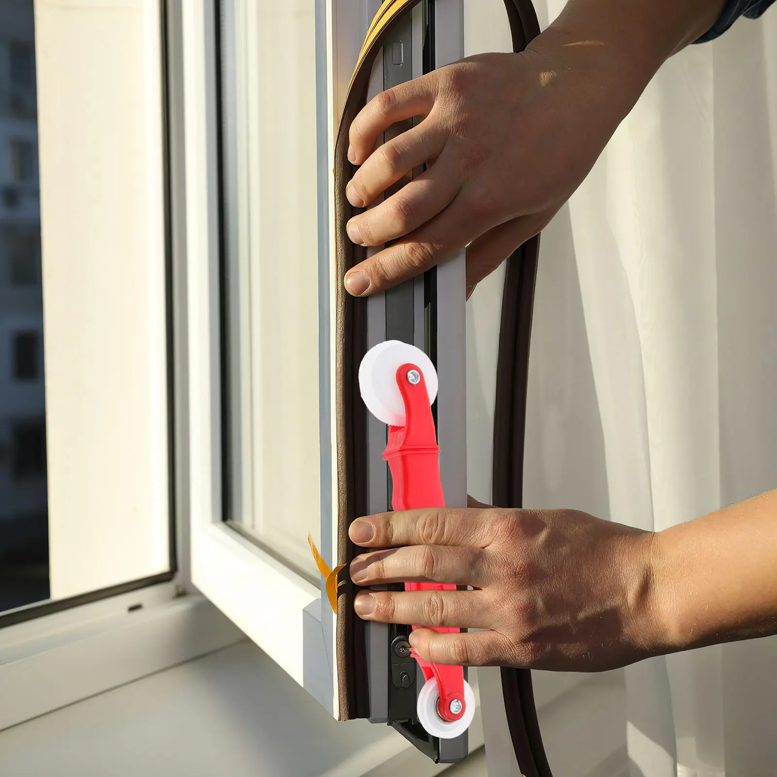 1Set Window Screen Roller Spade Set Ergonomic Design for Easy Installation Tight Seal Against Leaks Versatile Portable Screen