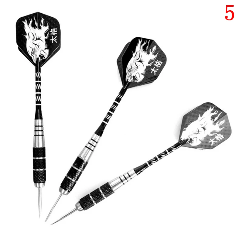 Agulhas Anti-Fall Full Metal Darts Set, Eixo De Aço Macio, Video Game Indoor, Dardos De Segurança, 3 PCs, Pack 22g