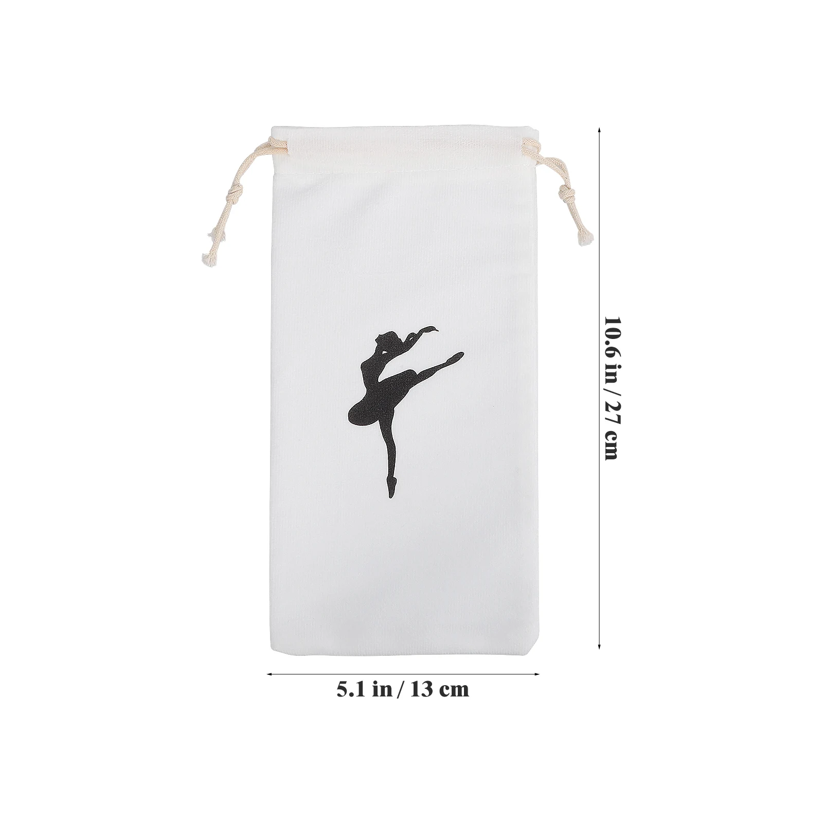 3pcs Ballet Shoe Bags Wear-Resistant Anti-Scratch Lightweight Cloth Dance Shoe Carrier With Drawstring Design For Point Shoes