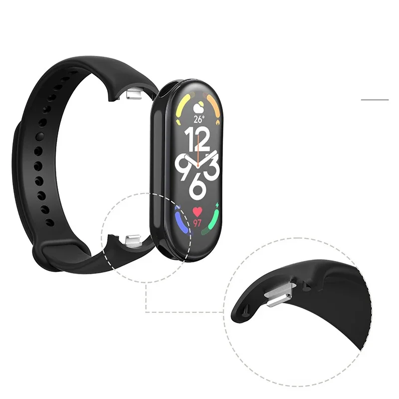 Watchbands strap for Xiaomi mi band 8 NFC Replacement Wristband Silicone band 8 correa mi band 8 strap accessories soft Bracelet