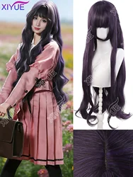 XIYUE Cosplay Synthetic Wig 80cm Long Purple Gray Woman Hair Anime Heat Resistant Wigs
