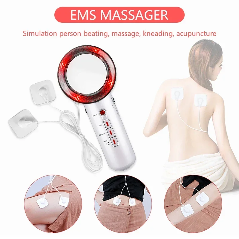 Cavitação EMS Slimming Massager Ultrasonic 3 em 1 Queimador de gordura Cuidados com a pele com celulite Terapia de remoção de gordura infravermelha Aparelho de beleza