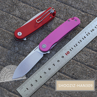SHOOZIZ HAN309 Pocket Knife D2 Steel G10 Handle Outdoor Camping Folding Knife Lightweight EDC Folding Knife