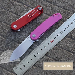 SHOOZIZ HAN309 Pocket Knife D2 Steel G10 Handle Outdoor Camping Folding Knife Lightweight EDC Folding Knife