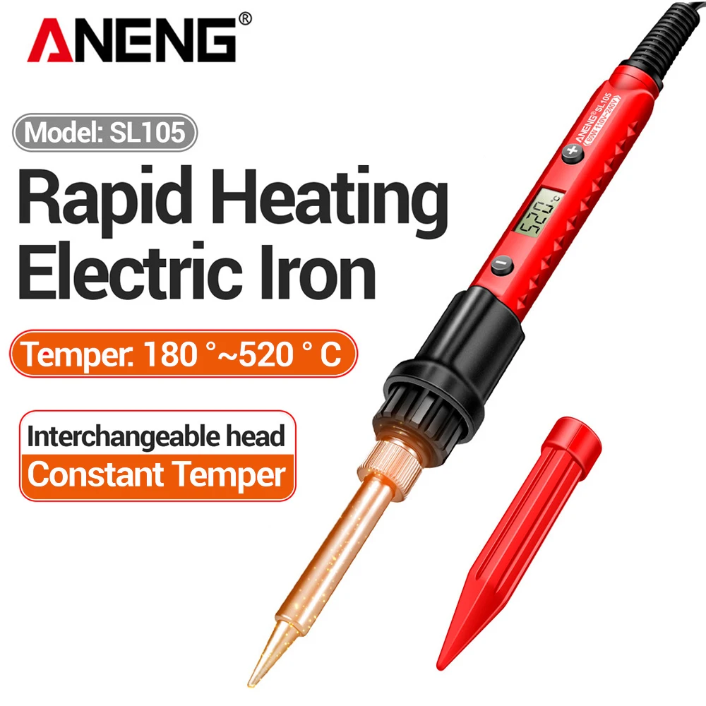 ANENG SL105 Soldering Iron 110V/220V Intelligent Welding Tools Temperature Control Rework Station Heat Pencil Tip US/EU Plug