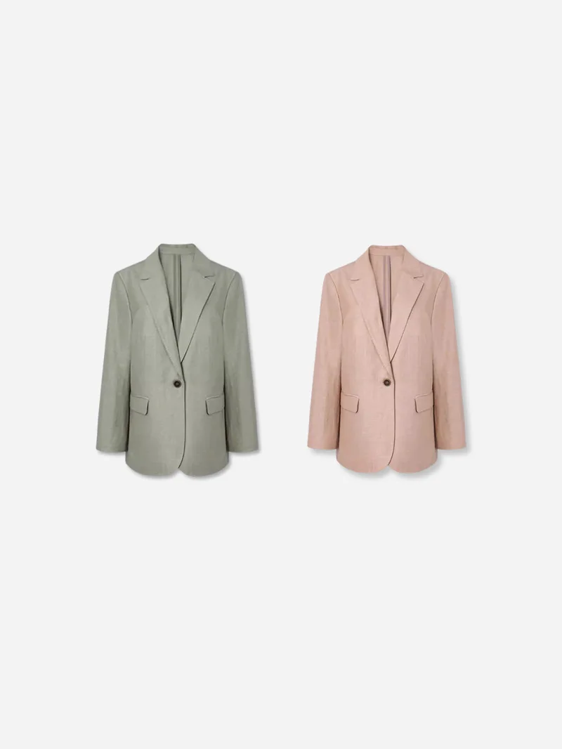 

Large Size Women's Wool Linen Suiting Spring 2026 hine Waable Quali Outerwear Casual Commute Sle Regular Sve