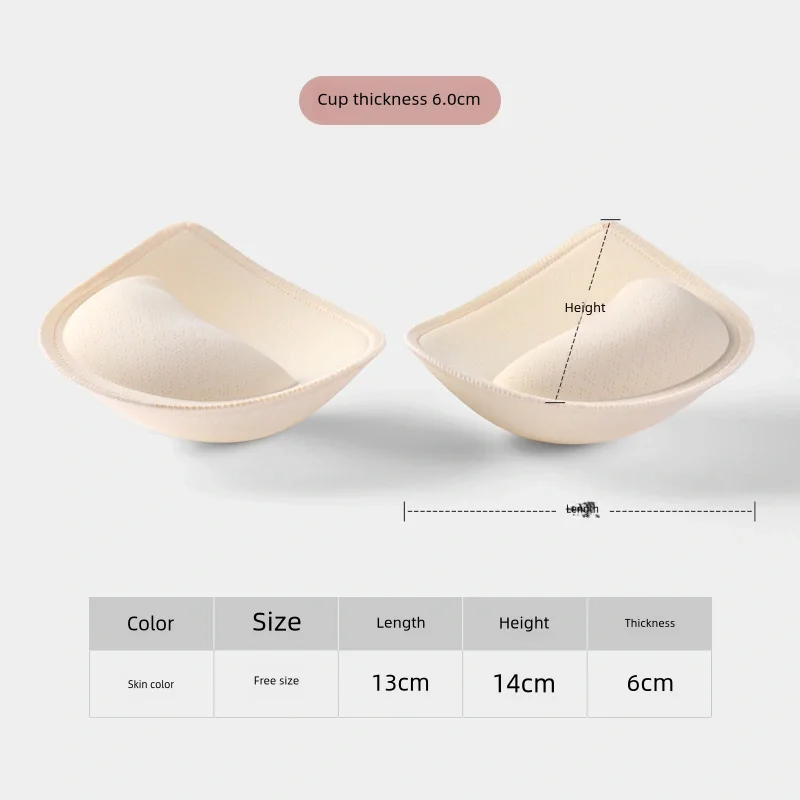 3/5/6cm Thick Push Up Bra Pads Inserts Women Underwear Breast Lift Breathable Sponge Padded Bra Pad Lining Swimsuit Bra Insert image 4