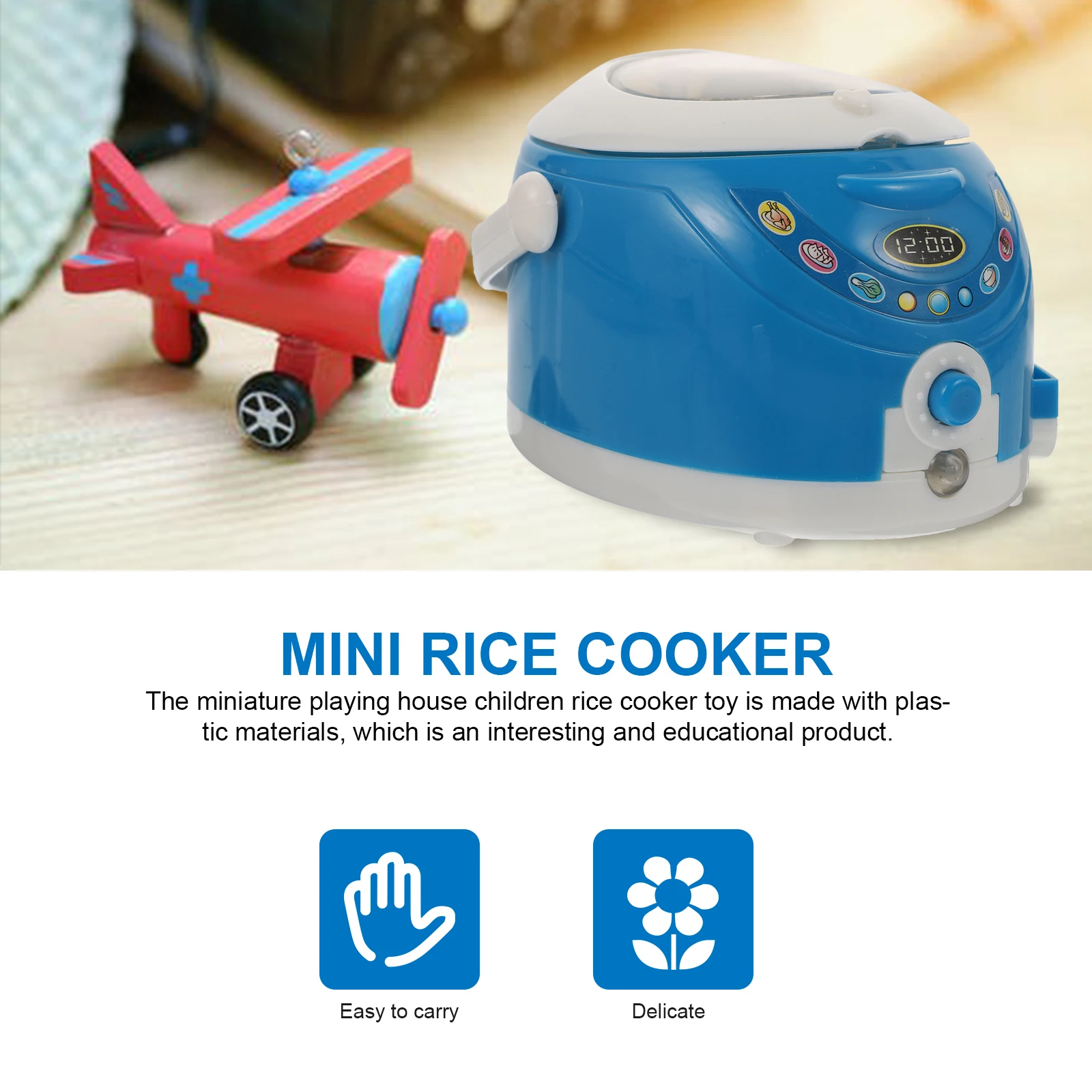 

Mini Simulated Rice Cooker Toy Plastic Playing House Kids Early Education Role Playing Children Toy Simulated Kitchen