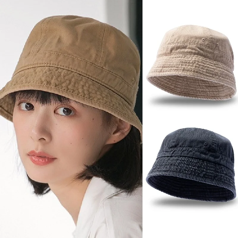 

Washed Cotton Short Brim Bucket Hat Unisex Packable Summer Sun Cap for Fishing Hiking Outdoor Travel Beach Protection