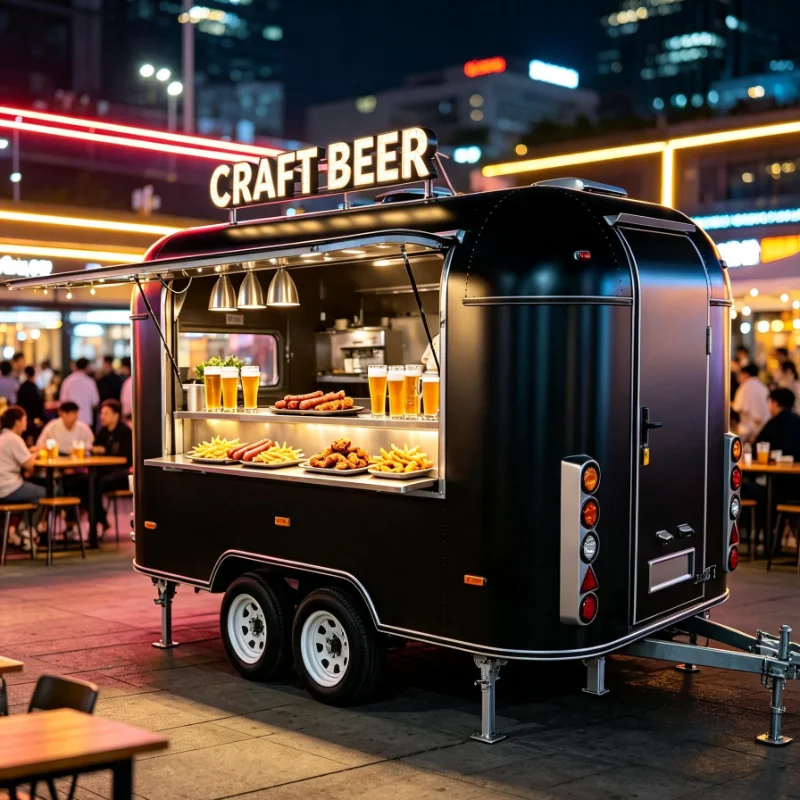 Mobile Food Cart Outdoor Barbecue Catering Booth Mobile Grilling Serving Station Weatherproof Stall For Backyard Grill Party