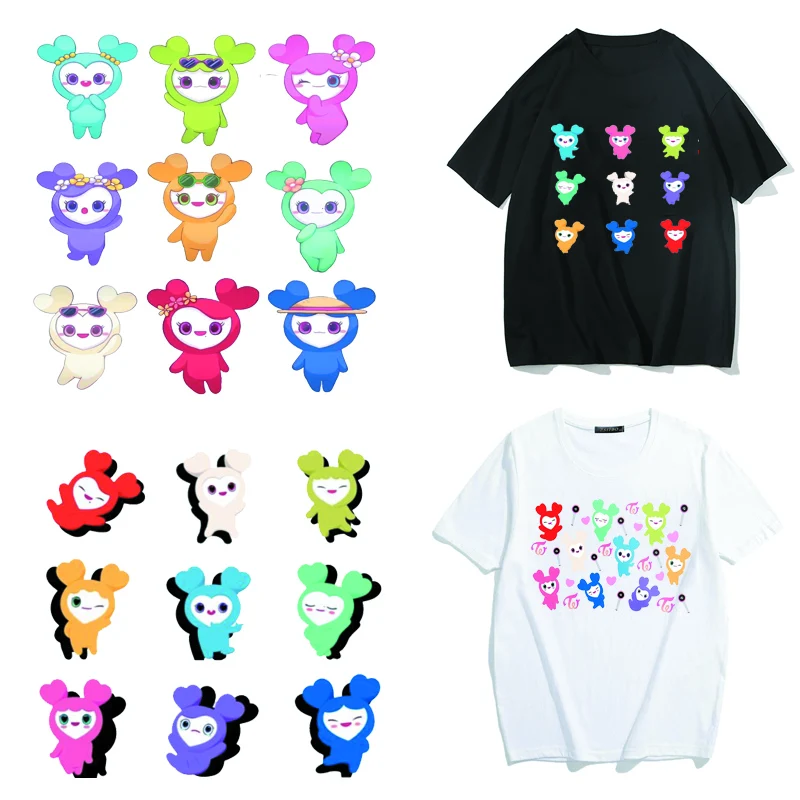 Lovelys Twice-Parches Termoadhesivos para ropa, pegatinas de transferencia de calor para Fans del Kpop, camisetas y sudaderas con capucha, Grupo coreano