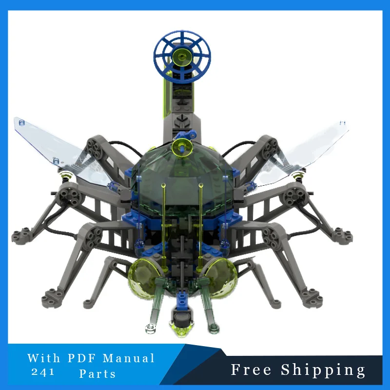 241 PCS Serie Spaziale Cool Insect Machinery Modular Building Blocks Modello Per I Bambini Assemblaggio Display Giocattoli Regali Di Compleanno Di Natale