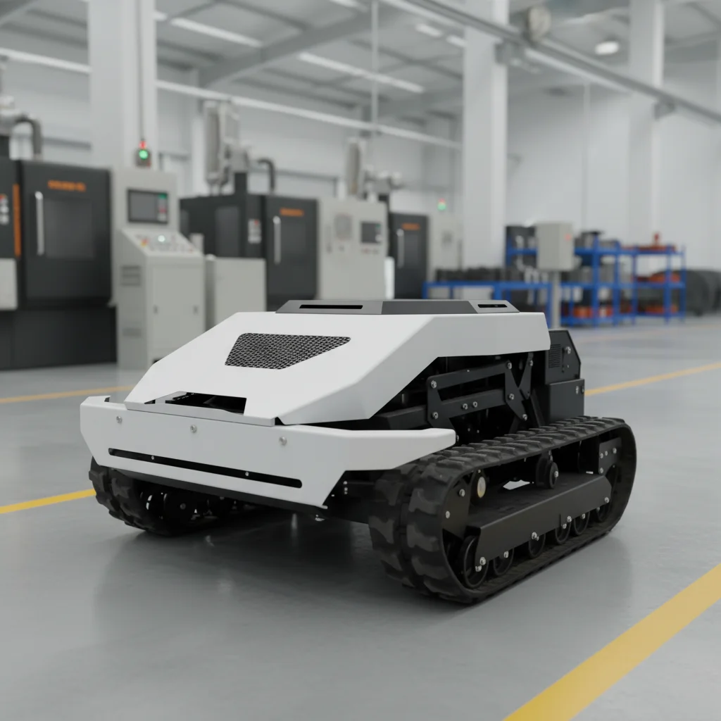 

Professional Tracked Remote Lawn Mower For Farm Orchard Slope Muddy Ground