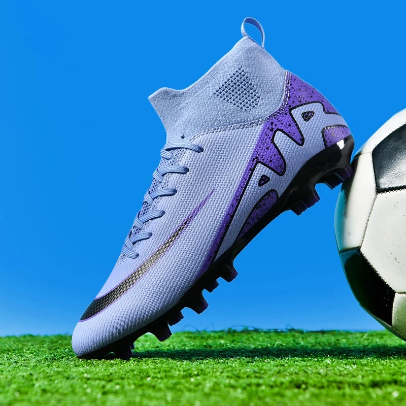 New Men Soccer Shoes Indoor Cleats Football Boots Match Long Spikes Sneakers Breathable Ultralight Training Drop Shipping image 5
