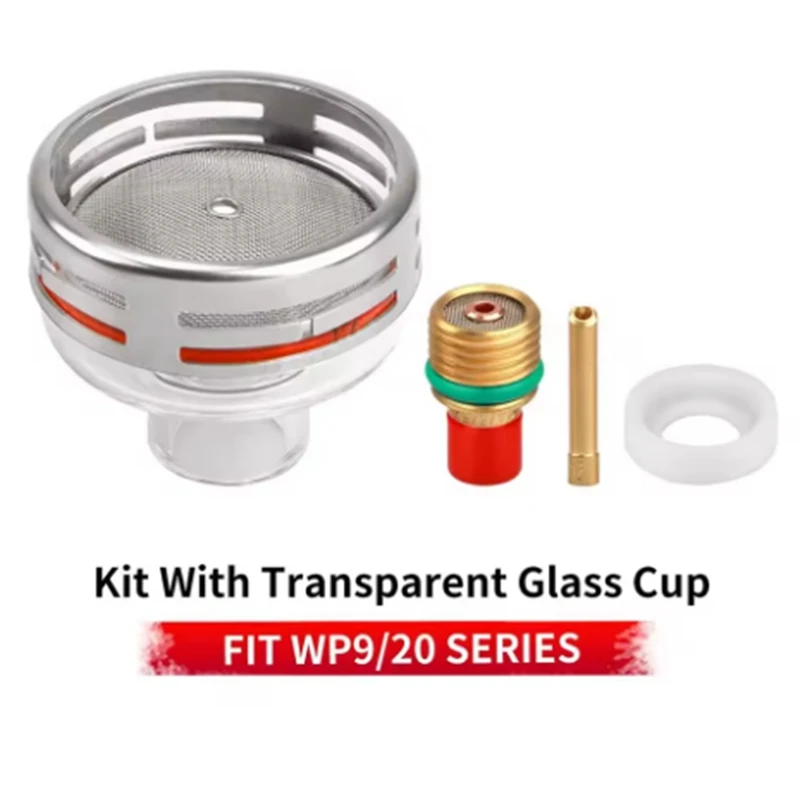 Glass Cup Transparent Porcelain Nozzle Kit For TIG Welding Torch WP9 WP20 TIG Welding Torch
