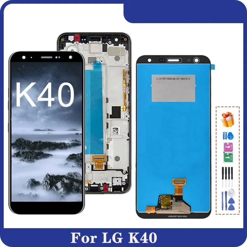 LCD For LG K40 K12+ K12 Plus X4 2019 X420EM X420HM X420N LCD Display Touch Screen Digitizer For LG K40 LCD With Frame