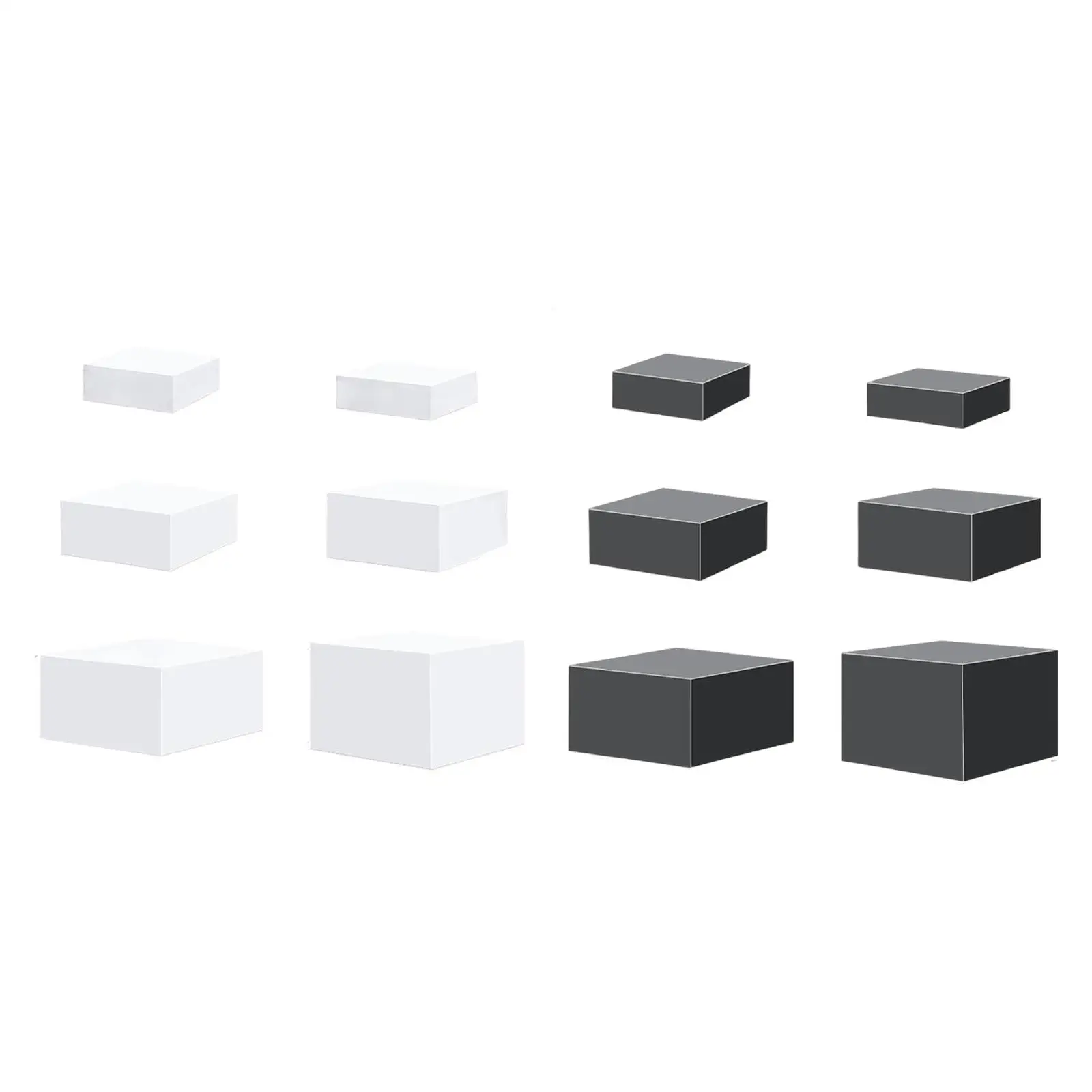 6 Pieces Acrylic Cube Display Box Risers Table Stand for Table Nesting Risers for Food Jewelry Collectibles Cake Art Photography