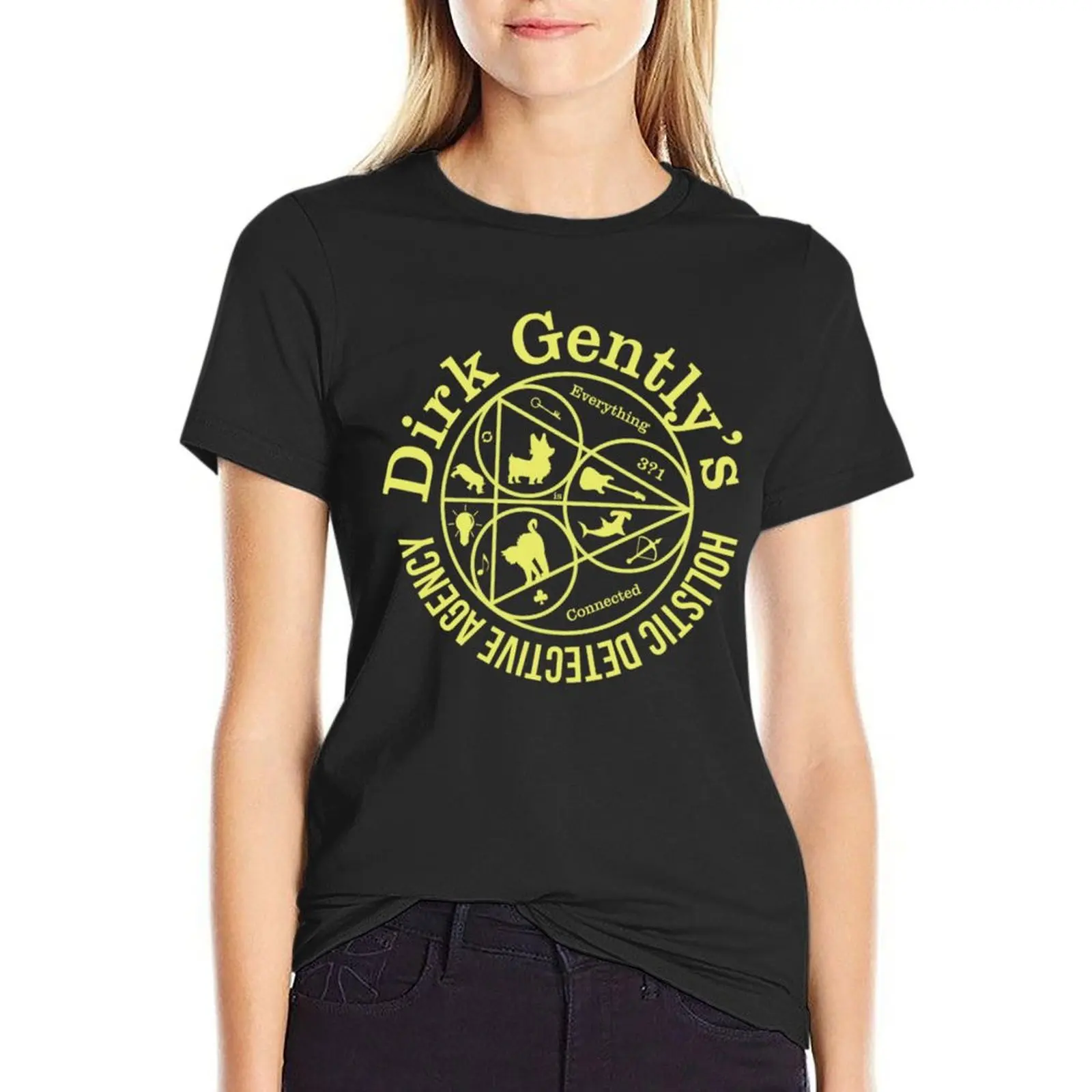 Everything Is Connected - Dirk Gently T-Shirt plus sizes blacks white t-shirt dress for Women sexy