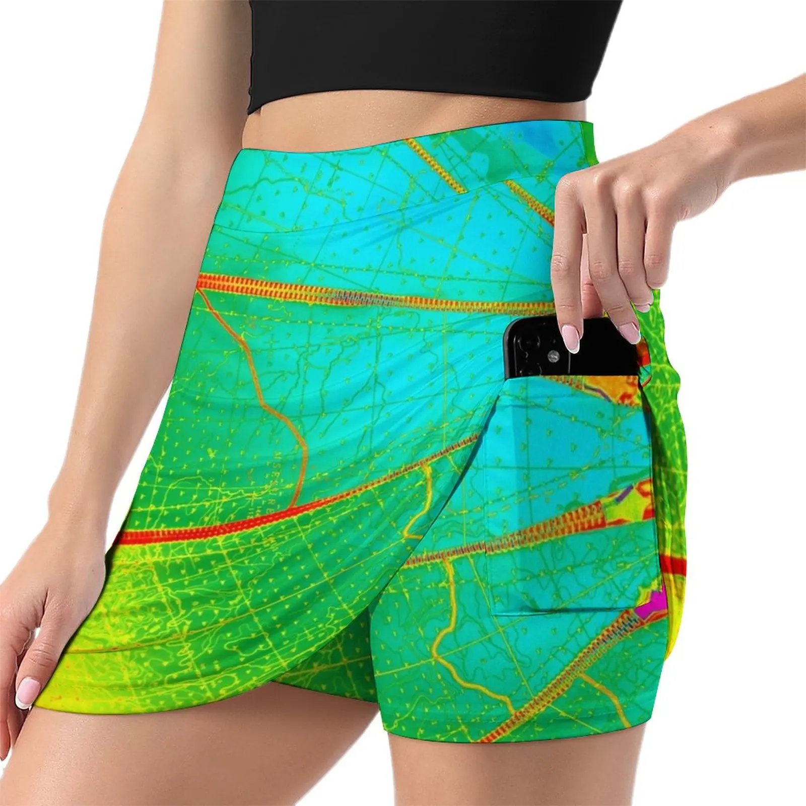 Unzip the World (colourised, rainbow) Light Proof Trouser Skirt cute skirt women's golf wear summer night club outfit