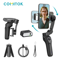 L7CPro 3-Axis Handheld Gimbal with AI Face Tracking&Fill Light, Anti-Shake Stabilizer for iPhone/Android Perfect for Vlog