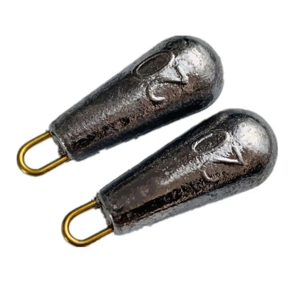 1/2/3/5/10/20pcs 5g-80g Fishing Lead Sinkers Lead Carp Fishing Fishing Weight Sinker Teardrop shape weight