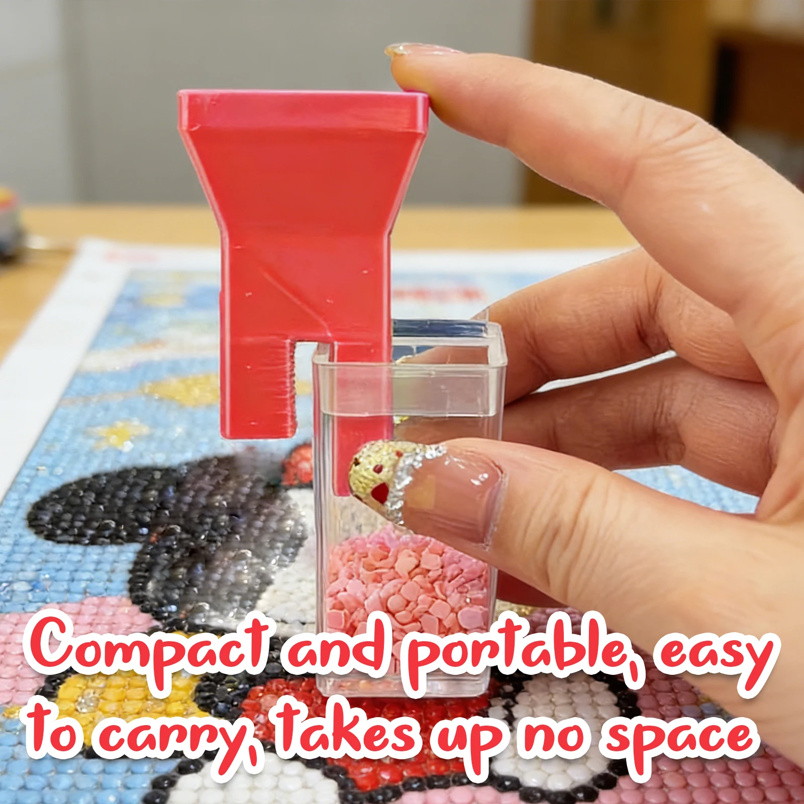 5D Diamond Art Beads Filling Funnel Compatible with Round/Square Drills Quick Filling Funnel for Diamond Art Jars view 4